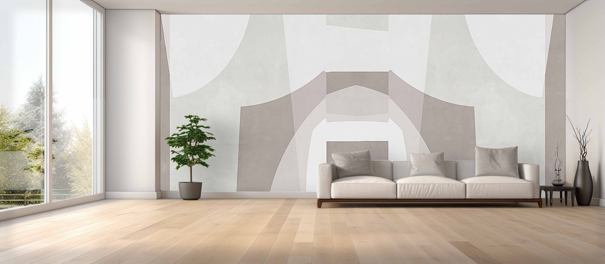 Minimalistička Apstrakcija u Neutralnim Tonovima - Image 2
